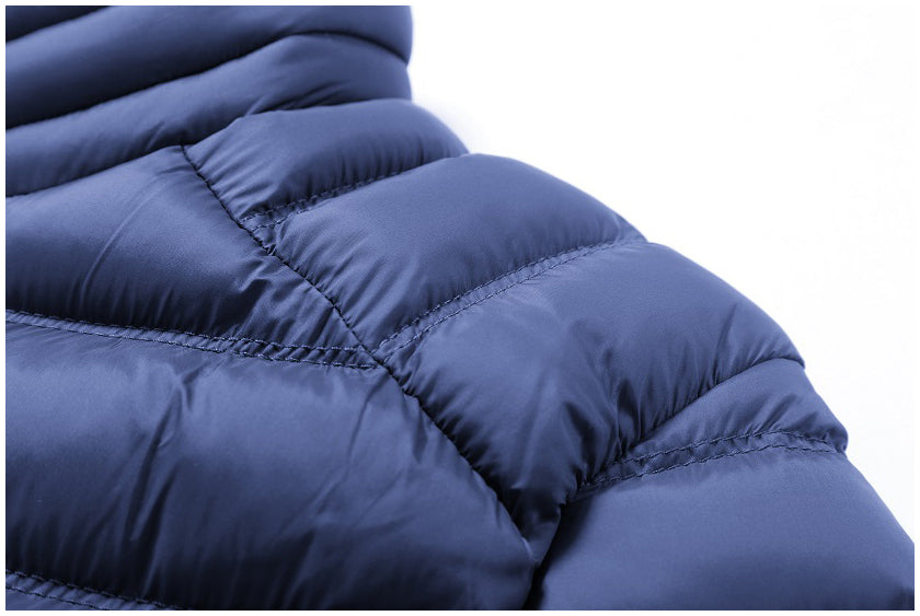 Doudoune chauffante bleue en polaire