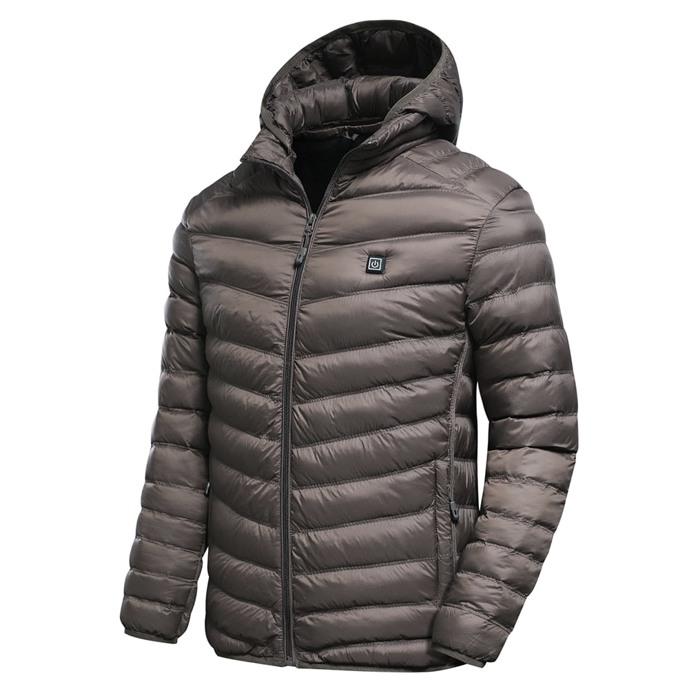 Doudoune chauffante marron intérieure polaire Vêtement-chauffant.com Marron XS 