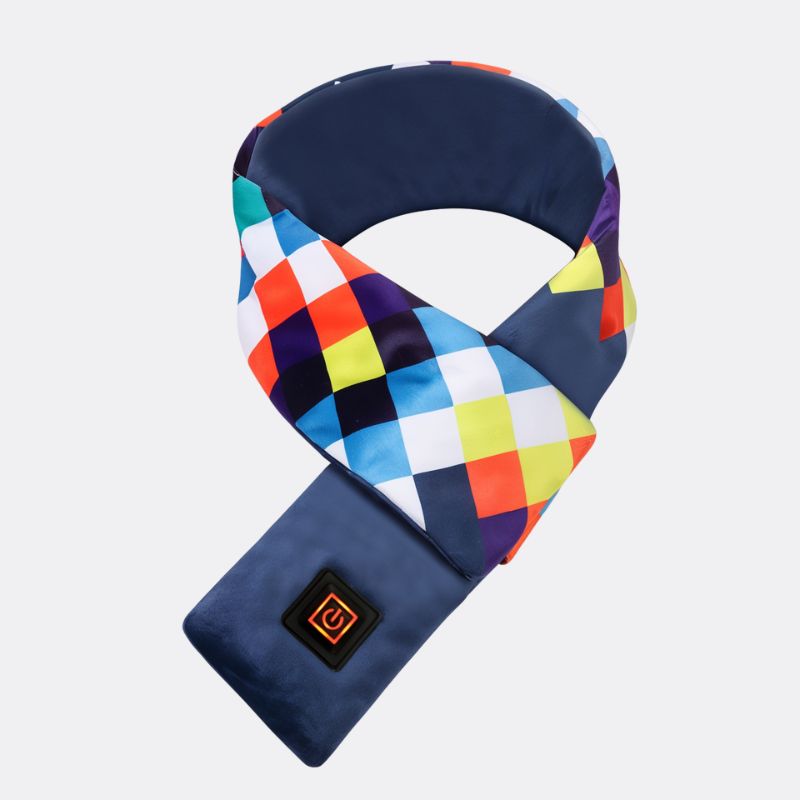 Écharpe chauffante à motif mosaïque multicolore