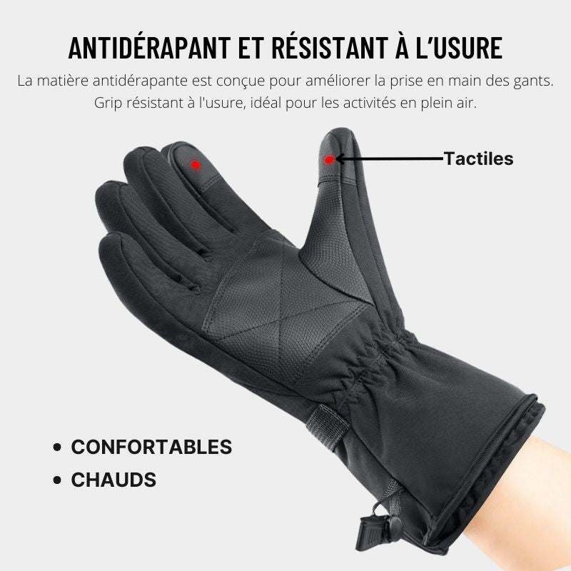 Gants chauffants sports extérieurs