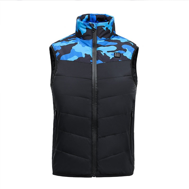 Gilet Chauffant Enfant Camouflage Bleue Vêtement-chauffant.com Camouflage bleue 130cm 