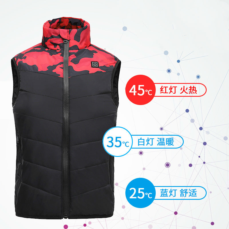 Gilet Chauffant Enfant Camouflage Gris