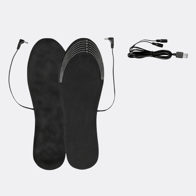 Semelles intérieures de chaussures chauffant USB unisexes