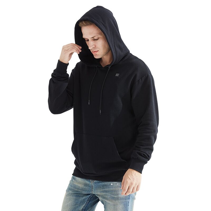 Sweat à capuche chauffant USB pour hommes et femmes noir Vêtement-chauffant.com Noir S 