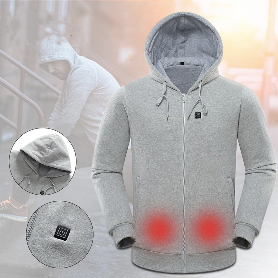Sweat polaire zippé chauffant