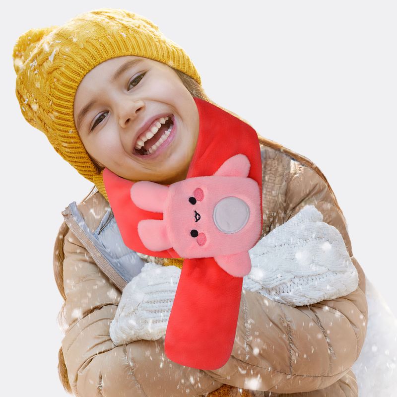 Tour de cou chauffants USB à motif animaux pour enfants