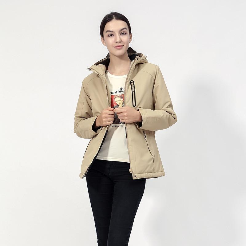Veste chauffante électrique femme beige