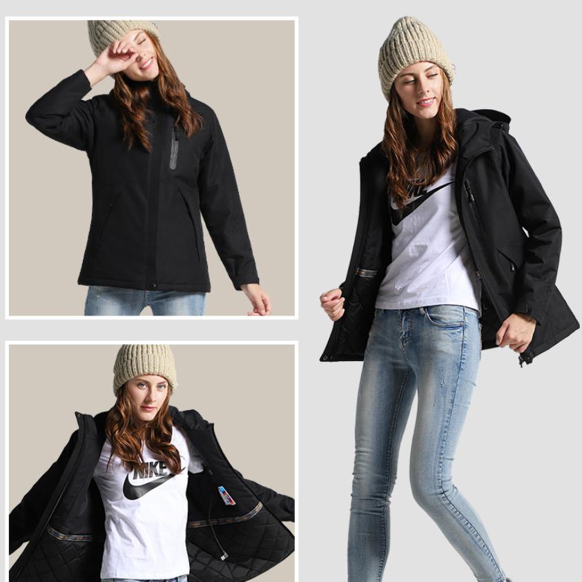 Veste chauffante électrique femme noire