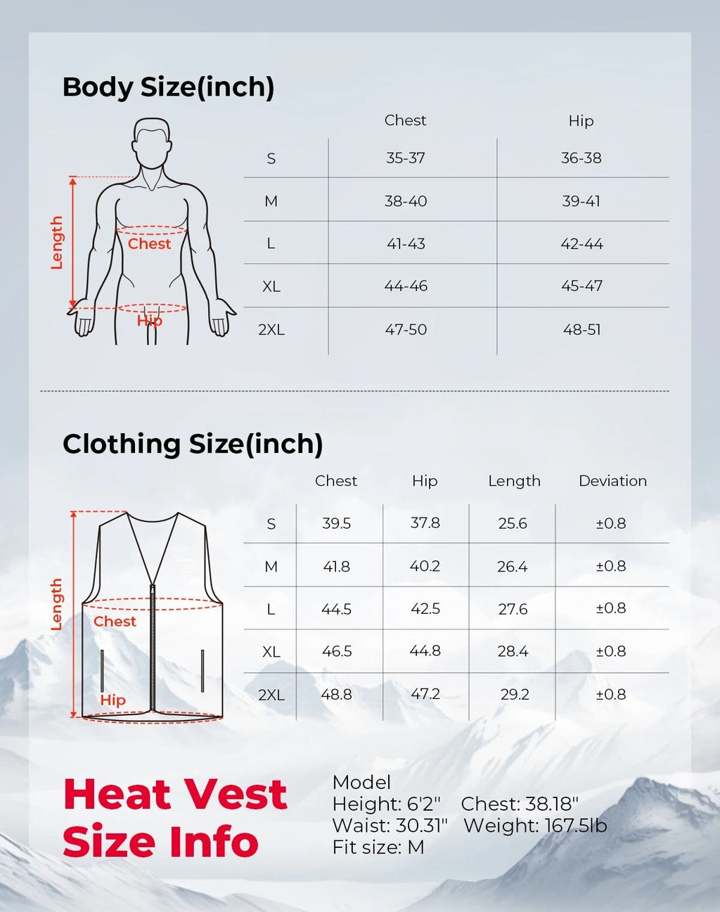 Veste chauffante pour homme
