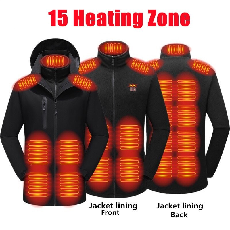 Veste de ski chauffante homme