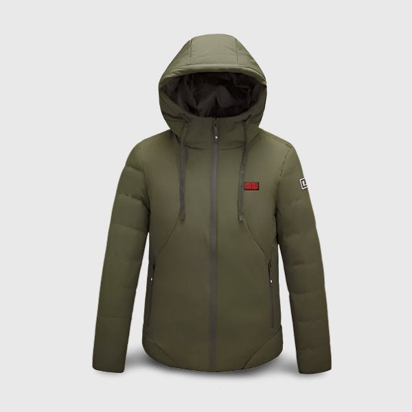 Veste qui chauffe homme Khaki double contrôle