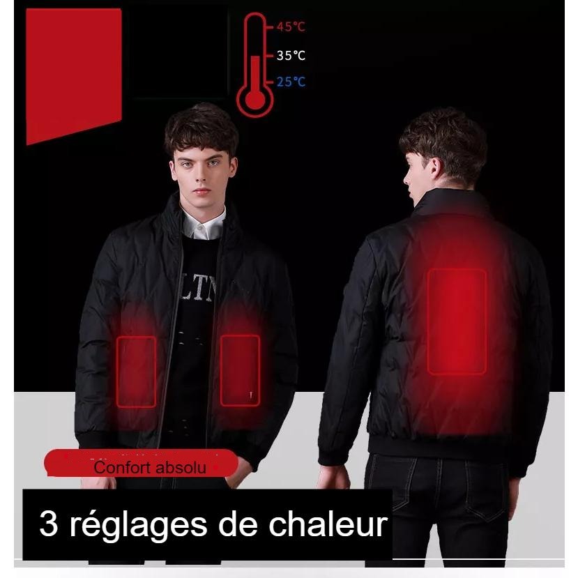 Vestes chauffantes à manches longues pour hommes et femmes